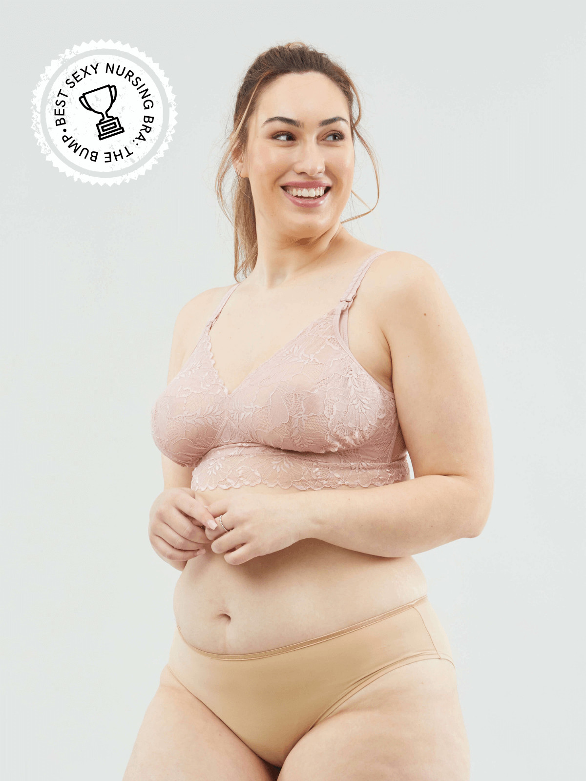 chantilly nursing bralette - blush