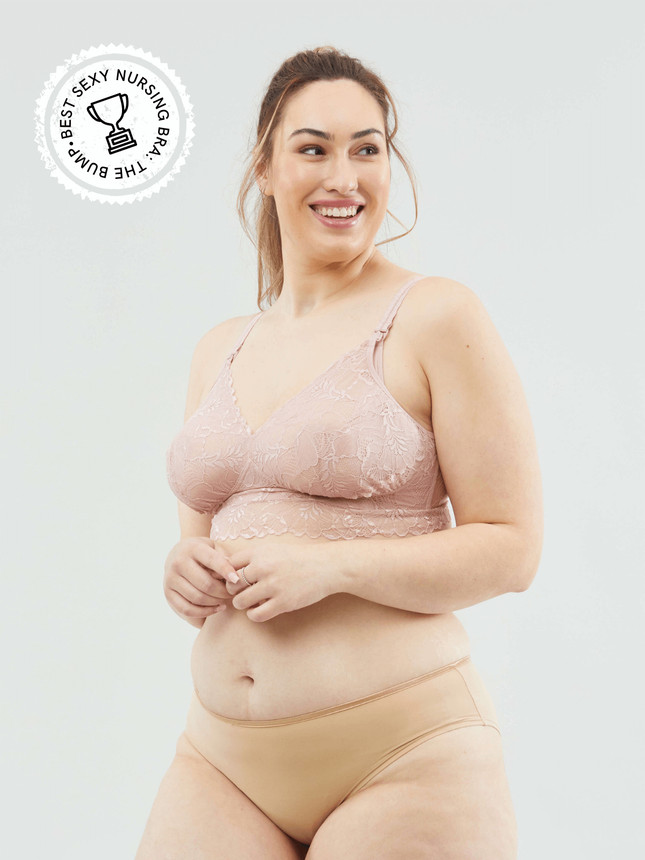 Chantilly Lace Maternity & Nursing Bralette - Blue