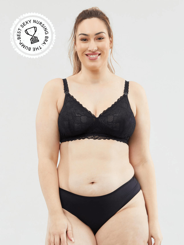 Chantilly Lace Maternity & Nursing Bralette - Blue