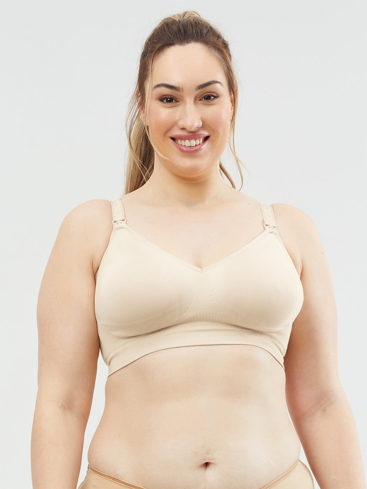 popping candy nursing bra - stone
