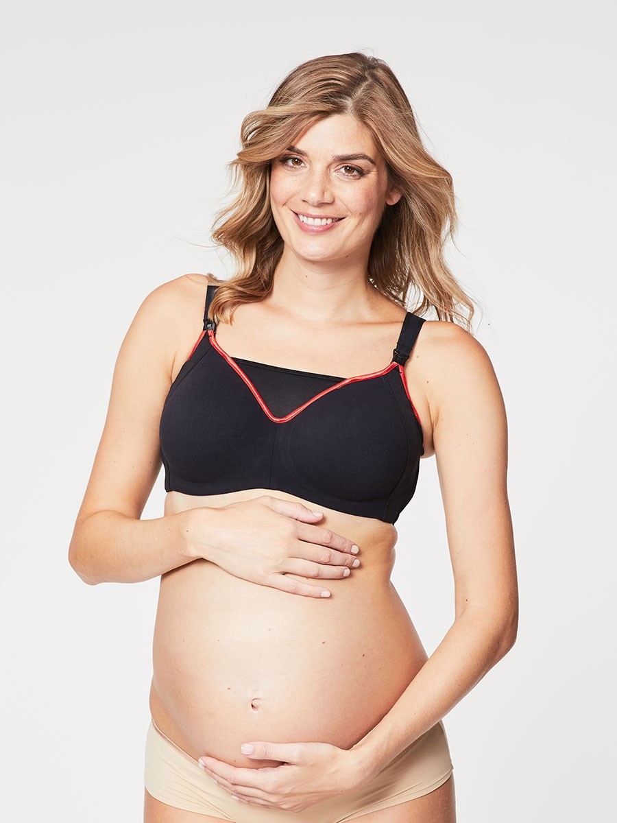 zest nursing sports bra - black