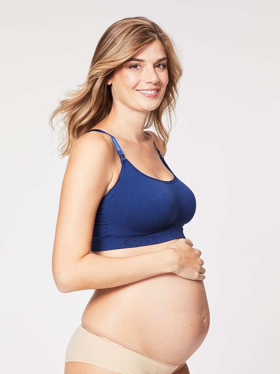 Clovia Blue Cotton Full Coverage Maternity Bra
