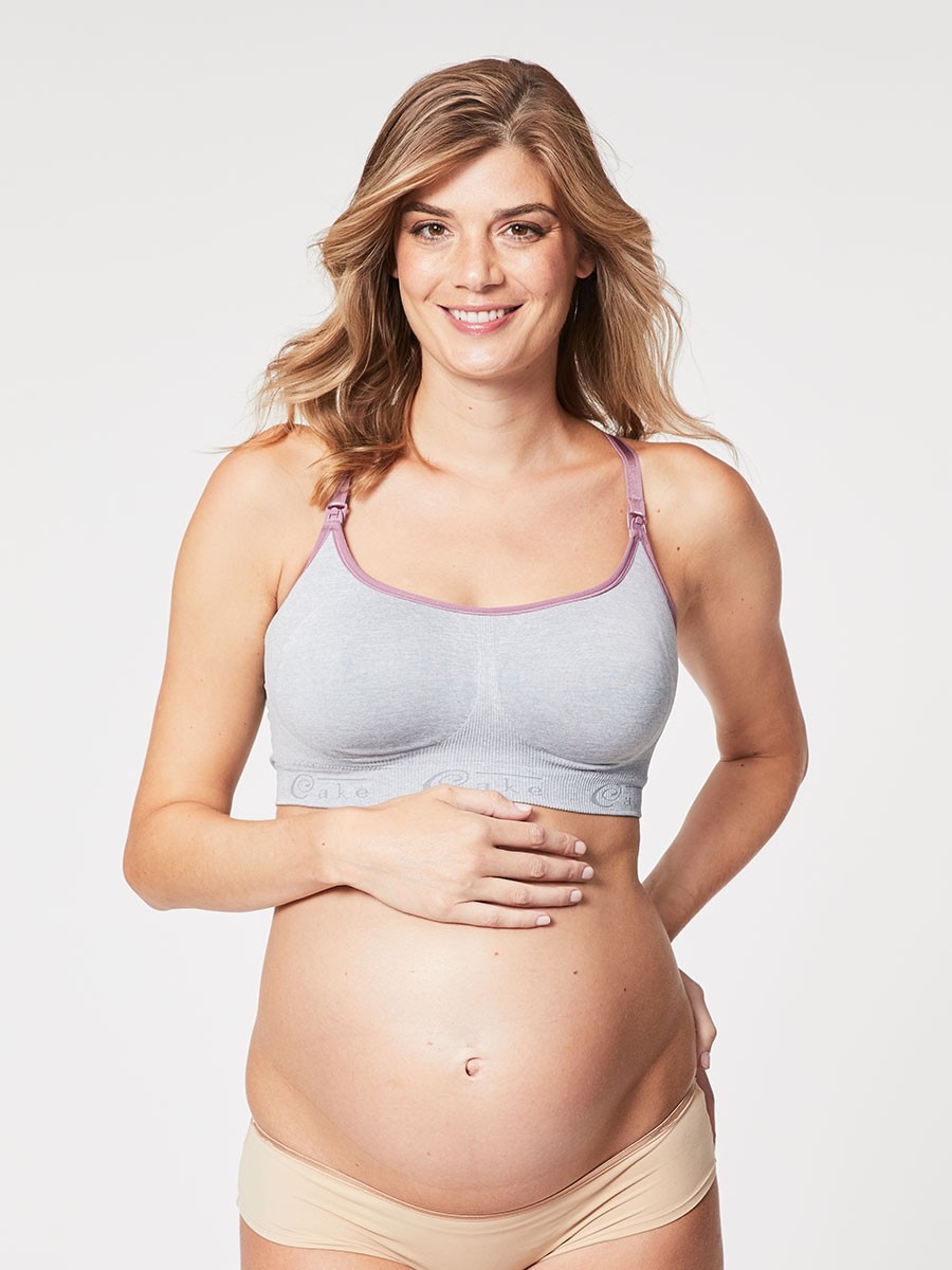 cotton candy sleep yoga bra - heather grey