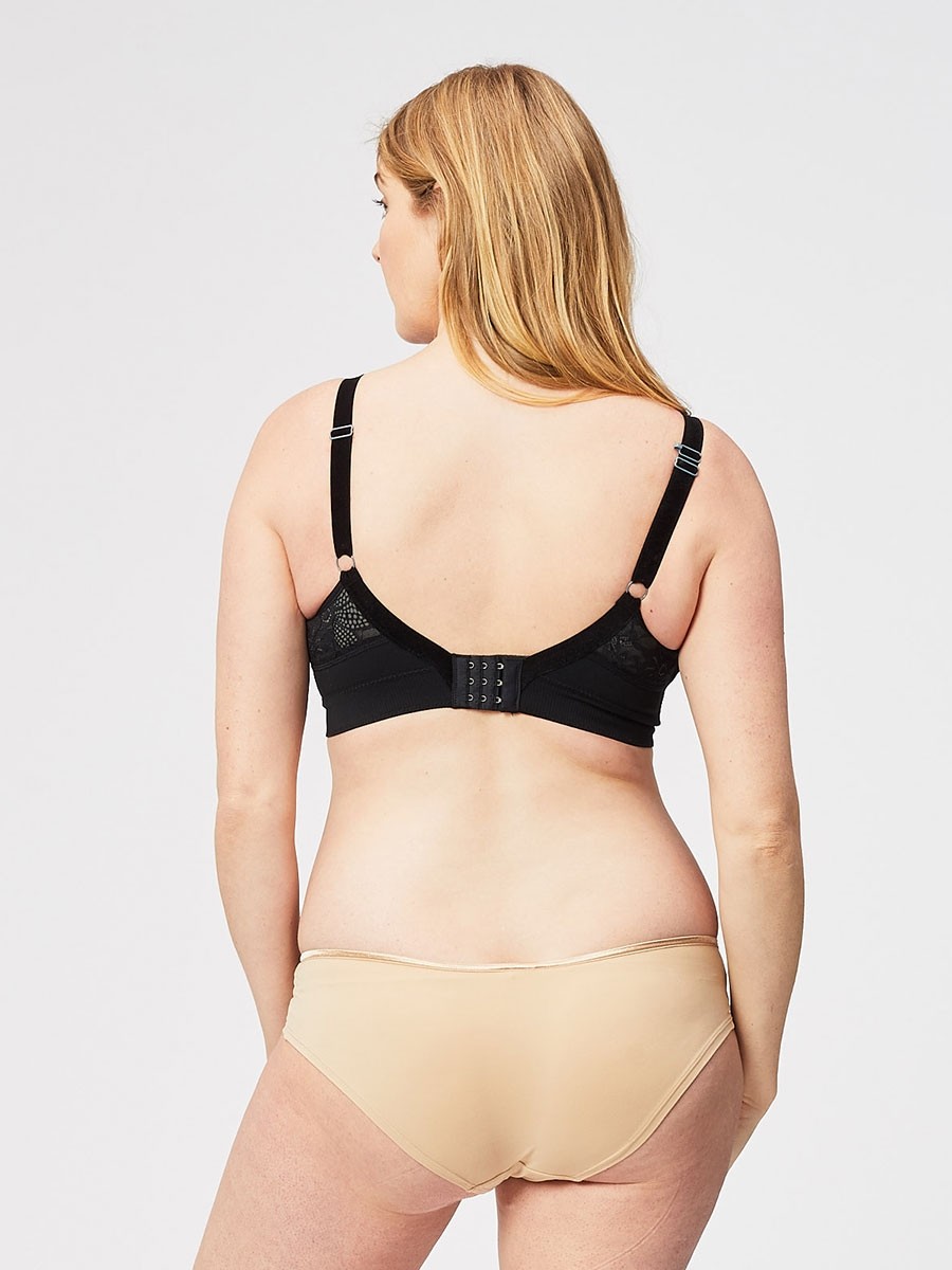 lux nursing bralette - black