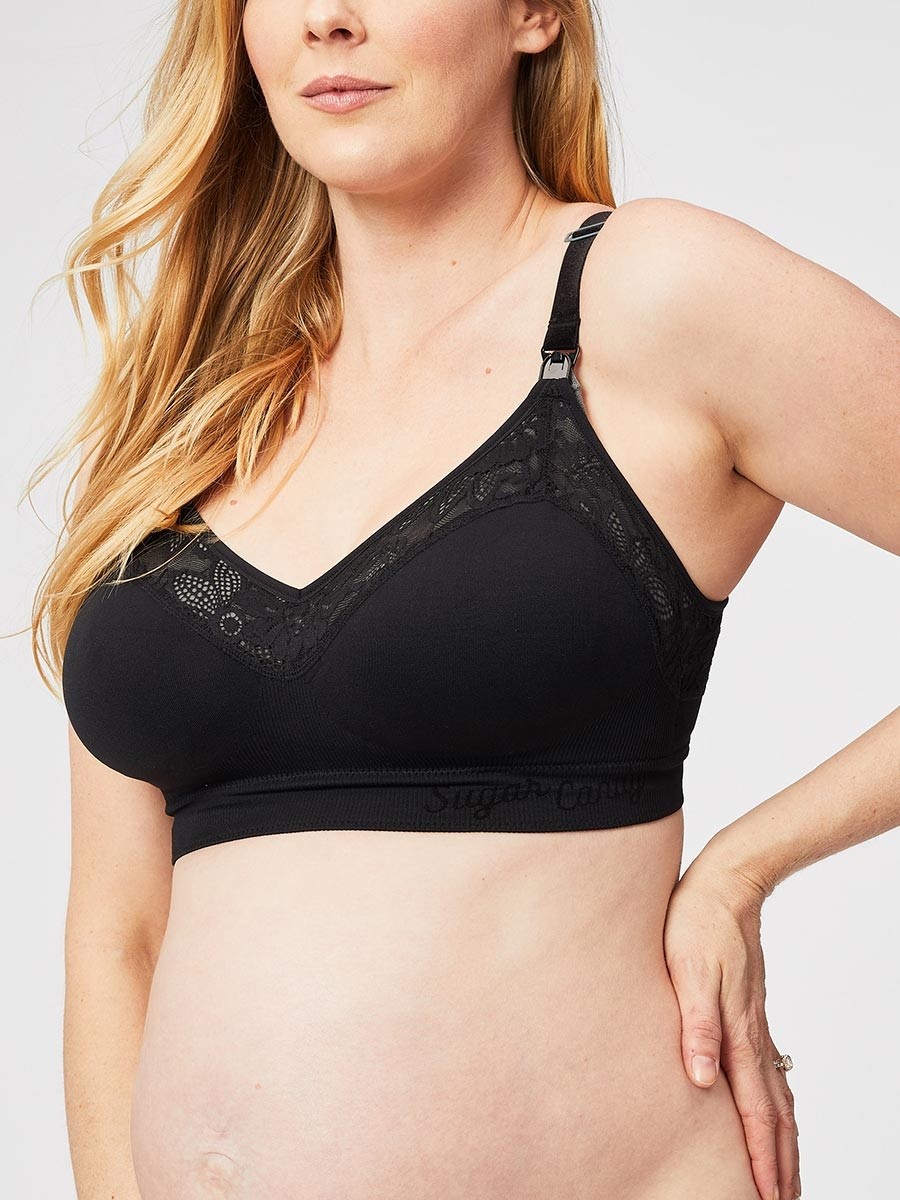 lux nursing bralette - black