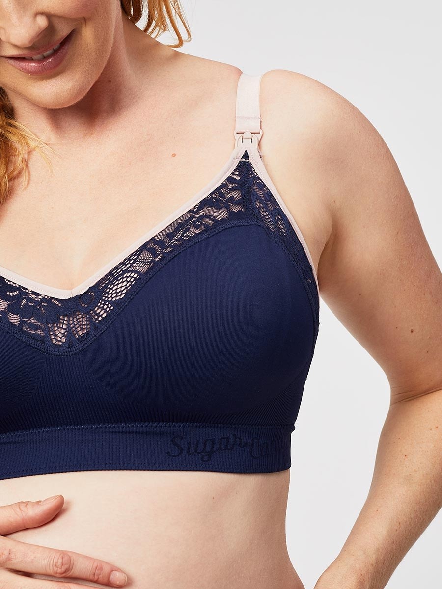 lux nursing bralette - navy
