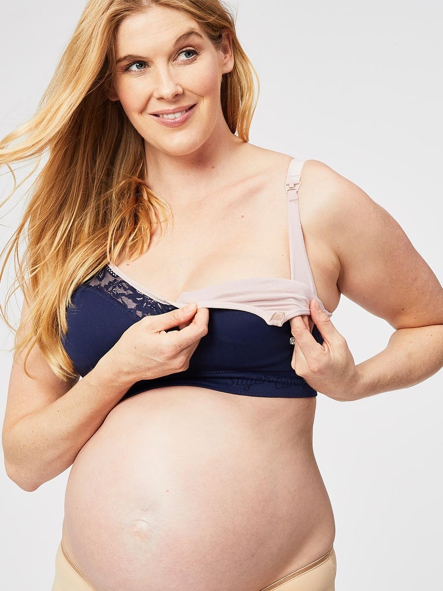 lux nursing bralette - navy