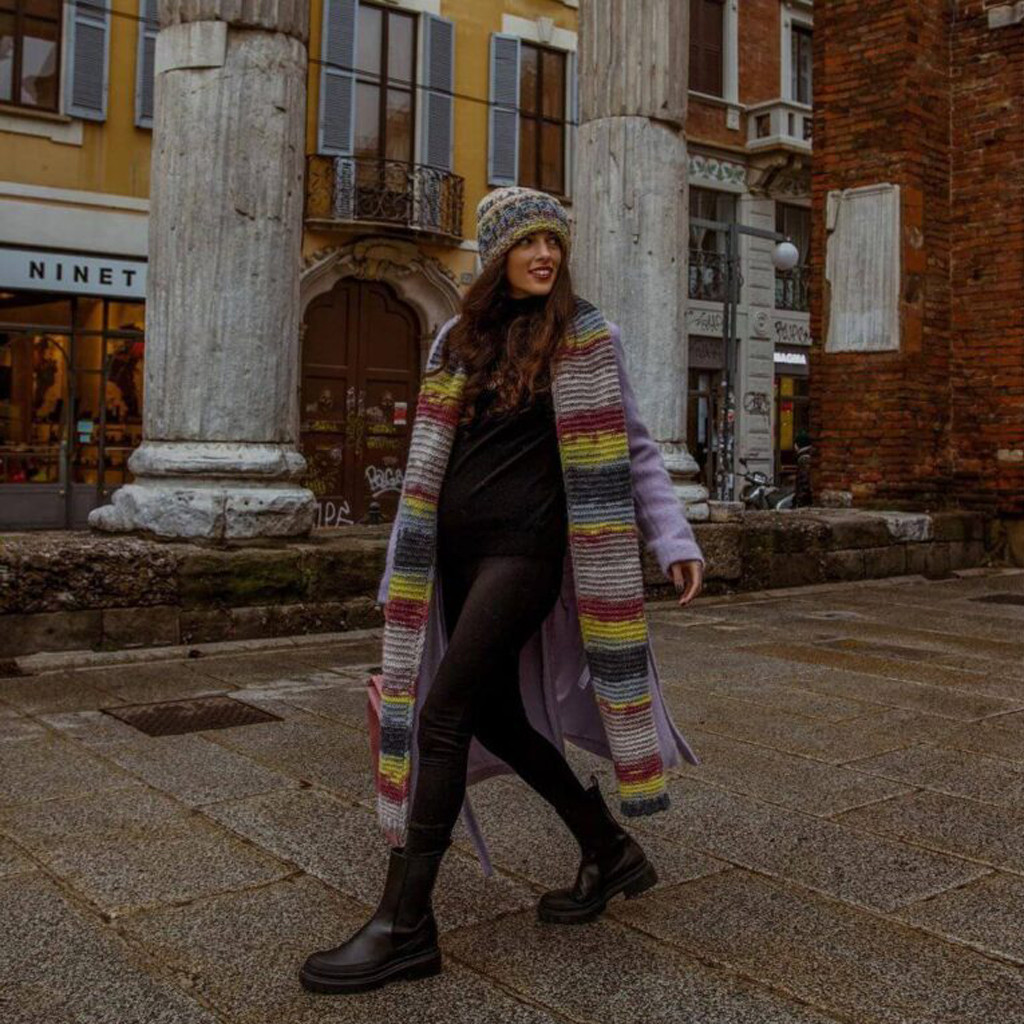 woman walking on the street