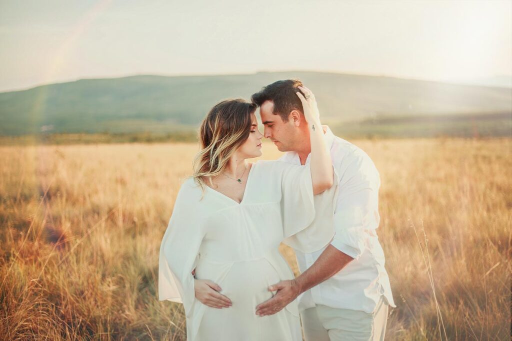 couple in field