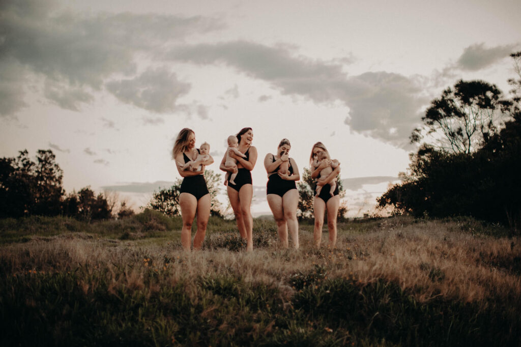 mamas in field