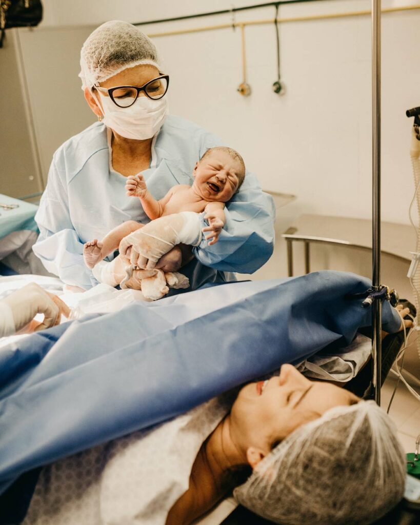 meeting baby after caesarean